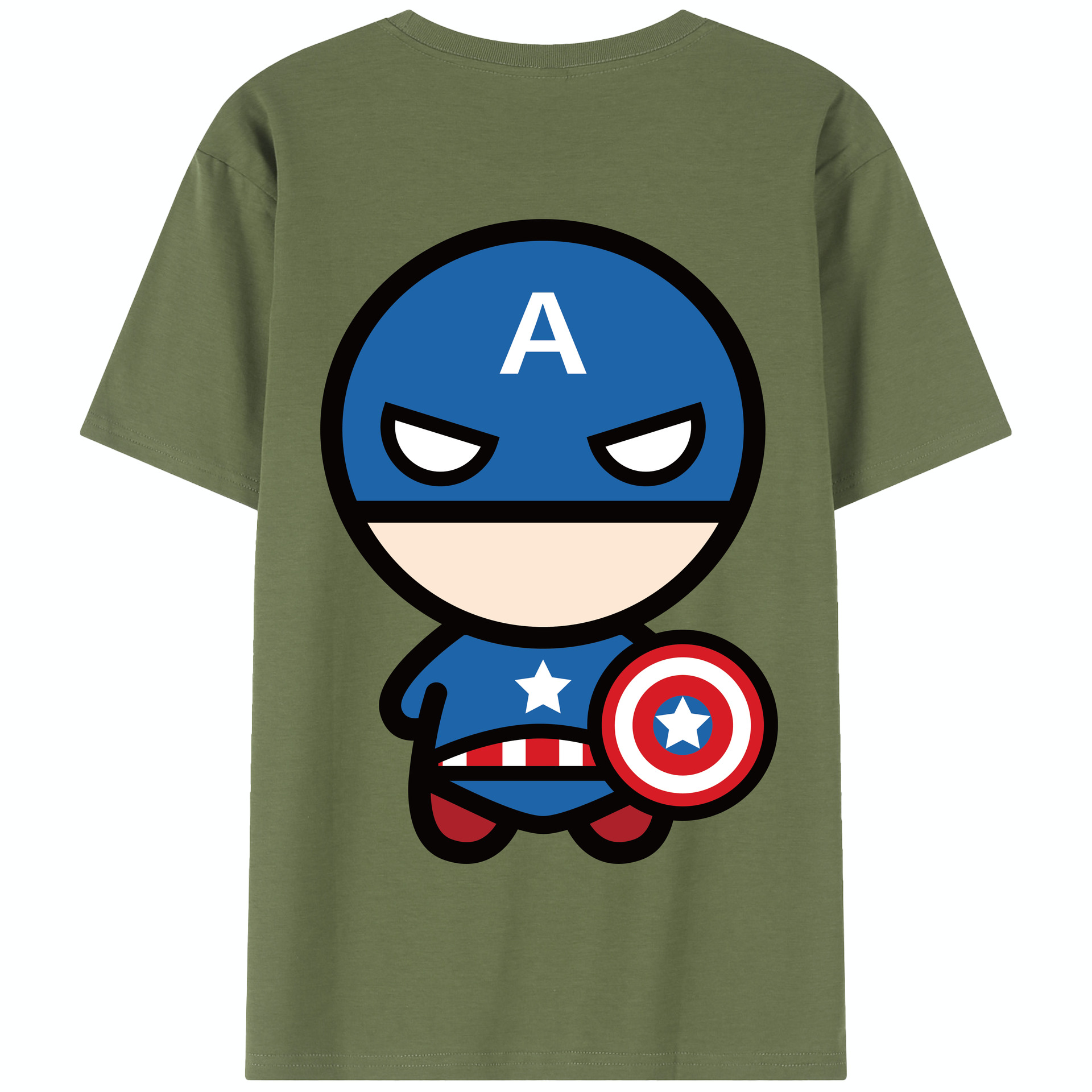 （画像用） アベンジャーズ The Avengers 綿100％半袖Tシャツ（背面プリント）